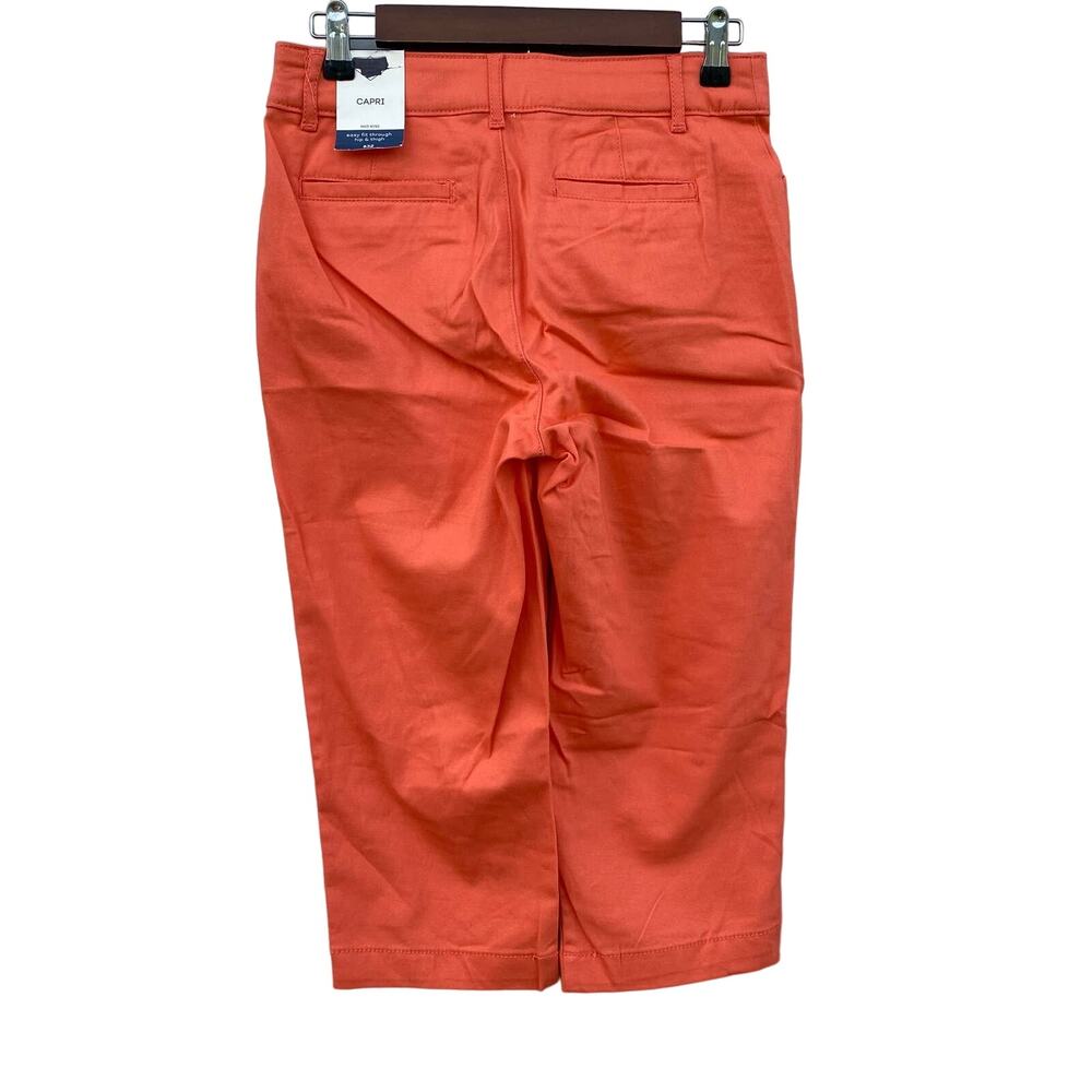 St. John's Bay Living Coral Secretly Slender Capris NWT 4 - Picture 3 of 6
